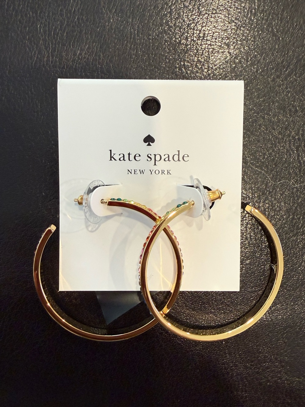Kate Spade Gold Rainbow Multicolor Hoops
